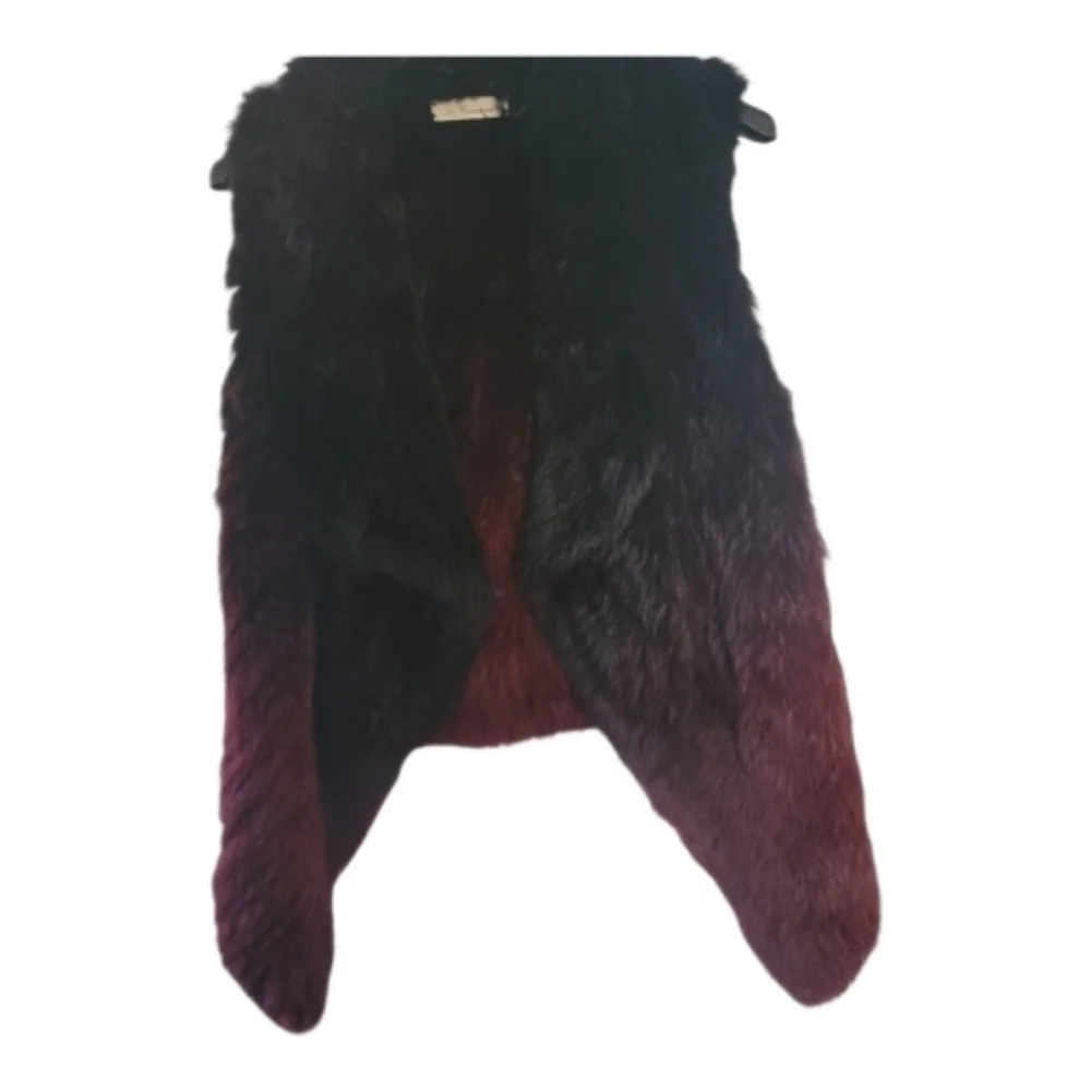 La Fiorentina Black and Burgundy Teddy Jacket - Picture 1 of 3